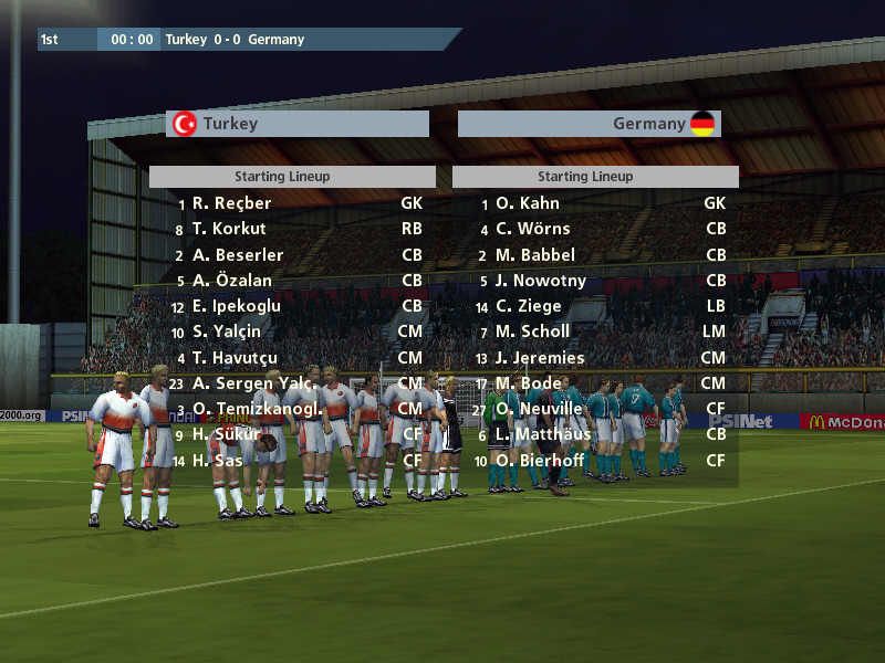 UEFA Euro 2000 screenshot 4 for Playstation